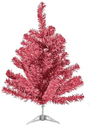 Mojawo Künstlicher Tannenbaum Weihnachtsbaum 60/150/180 cm Christbaum inkl Ständer Pink, Größen:60 cm