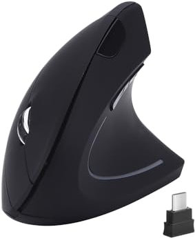 Type C vertical Wireless Mouse, 2.4G USB C Wireless Mouse, Ergonomic Mouse with Type C Receiver for MacBook, Computer, Laptop and All Type C Devices