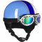 Vintage Casques Moto Bols Demi-Casque de Mobylette Casque Face Ouverte ECE Homologué Casque Jet avec Lunettes pour Cruiser Scoote Casque de Sécurité 3,54-60cm