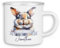 Emaille Tasse personalisiert mit Namen Ostern | Kinder Blechtasse Kindertasse Stahltasse mit süßen Ostermotiven Becher Motiv Osterhase | 04- Hase