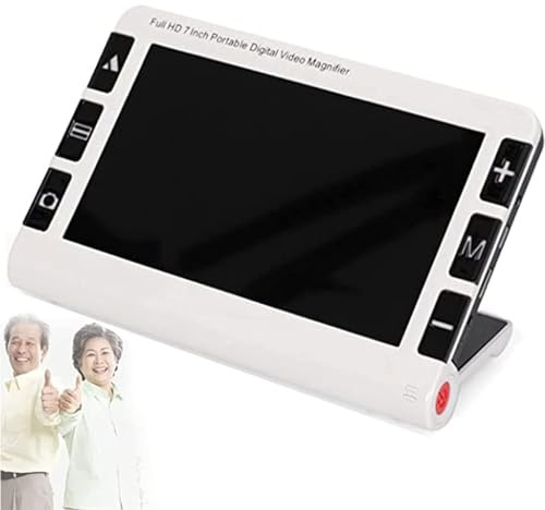 ROGHA Digital Magnifier 7 Inch LCD Screen 2X-32X Zoom, Portable Electronic Video Magnifier Reading Aids for Low Vision