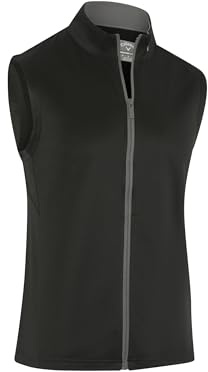 Callaway Apparel Leichte Herren-Weste, kurzärmelig, Caviar, M