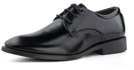 Hitmars Zapatos Oxford Hombre Zapatillas Vestir Derby Zapatos Boda Brogues Formales Cordones Clásico Traje Negro 45 EU