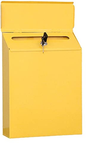 Boîte aux lettres murale verrouillable pour commentaires, boîte aux lettres Jaune