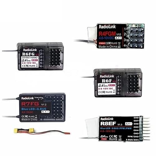SPARKHOBBY Radiolink R6FG R6F R4FGM R8EF R7FG con receptor giroscopio de 2.4 GHz utilizado para RC4GS RC6GS T8S T8FB RC transmisor de control remoto (1 unidad R6F)