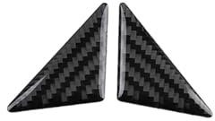 NEGRO Fenstersäulenverkleidungsaufkleber, passend for Dodge, Challenger 2015+, Kohlefaser-Türdreiecksverkleidung, Dekoration, Innenraum, Autozubehör-Abdeckung Abdeckung für Fahrzeugtürschalterfeld ﻿