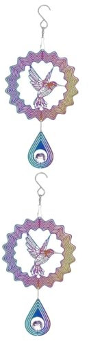 Kisangel 3St -Wind The Spins seilwirbel schwenkregner gartendekoration pvolve Spinner im Freien außen Kolibrisgeschenke Windkolibri- Windrotierendes Rostfreier Stahl