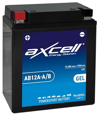 AXCELL Batterie 12V YB12A-A GEL 51211 passend für Honda XBR 500 PC15 1985-1987