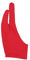 WRITWAA 2 Pcs Two Finger Curved Artist Gloves Red for Drawing Sketching Painting Breathable Spandex Design Reduces Friction Keeps Hands Clean