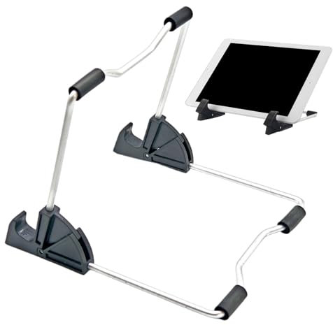 Genérico Soporte para Tablet | Soporte De Aluminio para Tablets - Base Antideslizante Plegable Portátil Liviano para Escritorio Cama Viajes Oficina Mesilla De Noche Y Automóvil