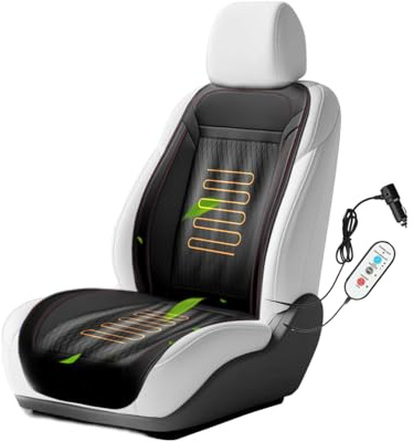 VLFLG 2025 Massagekissen mit Winter und Sommer, kühlende Sitzbezüge, Stuhlmassagegerät für den ganzen Körper, 12 V, 3-in-1-Autositzbezüge, Geschenke für Vater, Mutter (Winter & cool, Massage-2)