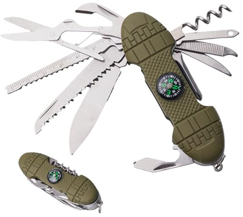 Outil Multifonction De Camping,Gadgets De Poche Portables Et Utiles,10 En 1 Pour Extérieur Avec Porte-Clés | Pour Réparation Vélo Randonnée Chasse Pêche Hommes Femmes