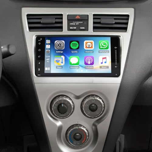2+32G Android 13 Autoradio Stereo per Toyota Yaris 2007-2011 con Carplay Android Auto, 7 pollici Touch Screen Radio Lettore Multimediale con navigazione GPS FM Schermo diviso Bluetooth Wifi