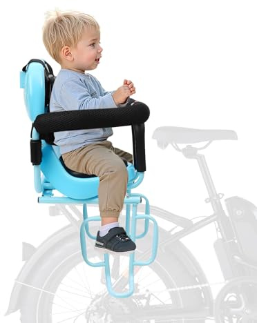 Cykelstol barn cykel bak, barncykelstol med 4-punktsbälte, U-formad skyddsring, fotstöd, mjuk sits, cykel barnstol bak för 6 månader–6 år