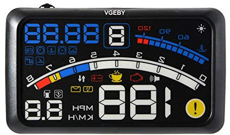 HUD Display OBD2, Universal HUD Head Up Display Für Auto Mit OBD II Port EUOBD Plug & Play Multi-Color Controller Bildschirm