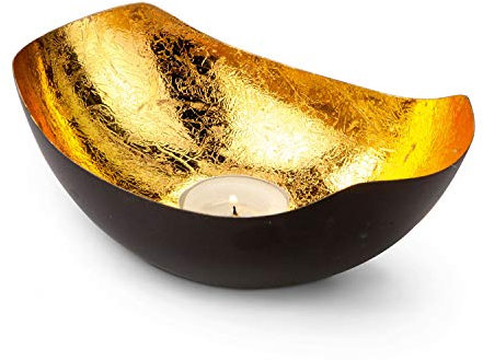 ROMINOX Geschenkartikel Teelichthalter//mit Goldfolienauskleidung, Weihnachten, Grillparty, Valentinstag, Muttertag; Verschiedene Designs (Kaula (ca. 16.3 x 11.1 x 6 cm))