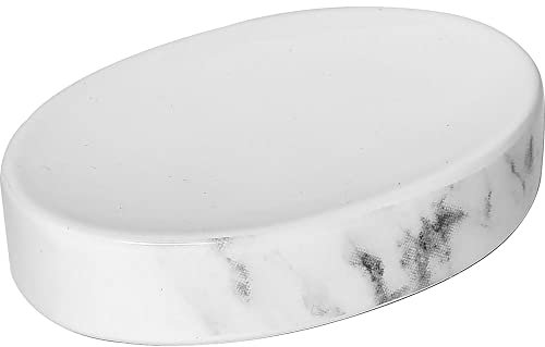 EVIDECO Marble Collection Porte-Savon de Bain Dolomite Blanc 5,3 x 9,1 x 3,2 cm