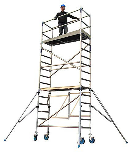 Alumexx FS 100 Typ C-X - Aluminium - Baugerüst - Alu - Klappgerüst - Malergerüst - Arbeitsgerüst - 5.8m Arbeitshöhe - Alugerüst - Aluminiumgerüst - Fahrgerüst - TÜV Geprüft