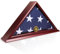 DECOMIL Vitrine für amerikanische Veteranen-Beerdigungsflagge, Massivholz, Kirsch-Finish, 1,5 x 2,9 m