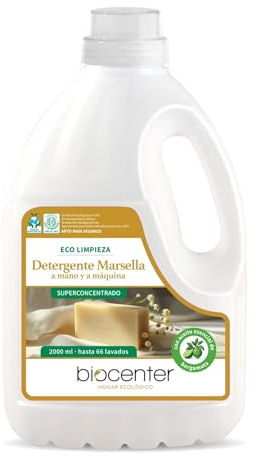 BIOCENTER - Detergente ecológico para Ropa - MARSELLA - Botella Ecofriendly de 2 litros