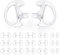 zeadio Earmould Earpiece Earbud Earplug for Two-Way Radio Coil Tube Audio Kits (Clear, Pair of 16)