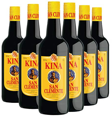 Kina San Clemente - Pack 6 botellas de 1 L - Bebida aromatizada dulce