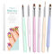 AIMEILI 6 Pièces Pinceaux à Ongles Pour Nail Art Kit de Brosse à Ongles Double Extrémité Nail Art Brushes