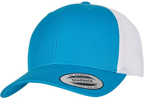 Flexfit Unisex Retro Trucker 2-Tone Baseballkappe, Turquoise/White, one Size