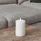 Lights4fun TruGlow® Small Battery Operated LED Flameless Chapel Pillar Candle with Timer White Wax 15cm