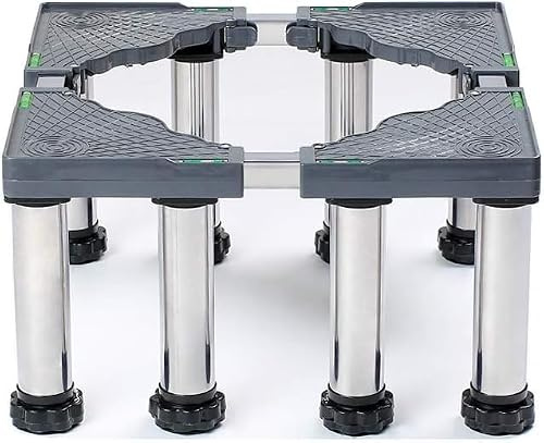 TYJZKJWQ Waschmaschine Sockel Untergestell Kühlschrank Verstellbare Sockel Mit 8 Stabilen Füßen Höhe 20cm Waschmaschinensockel 45-70cm für Trockner, Wäschetrockner, Waschmaschine (8Füßen, Höhe20cm)