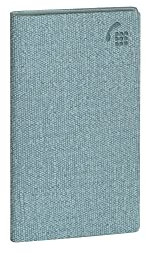 Exacompta - 132825E - Adressbuch Tailor - 9 x 17,5 cm - 96 Seiten - Abnehmbarer Einband in Textiloptik - farblich sortiert