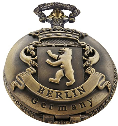 Tiong Quarz-Taschenuhr mit Anhänger, Totenkopf-Taschenuhr für Herren, arabische Ziffern, Quarz-Taschenuhr für Halloween, Cf2001-uk