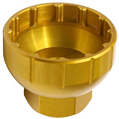 Easnea Aluminum Alloy BSA30 Bike BB Tool High Strength 12-Notch DUB 46mm Bottom Bracket Remover Installer Extractor Kit Removal Repair Tools Golden