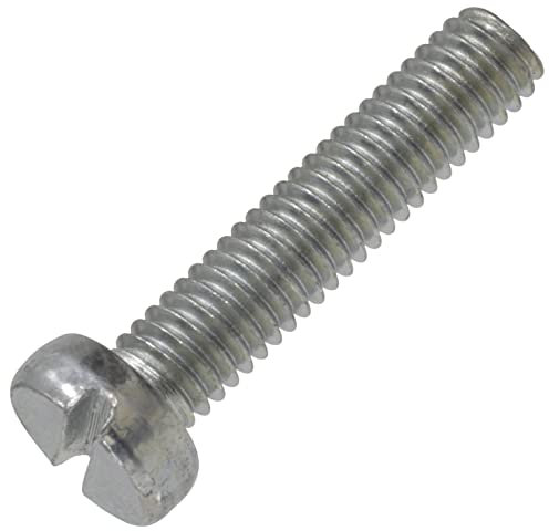 AERZETIX - C60137 - Satz von 10 Metallschrauben mit zylinderkopf M3.5x16 mm mit schlitz S - verbindungsbolzen - DIN 84 - härte 4.8 - aus verzinktem stahl - silberfarben