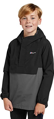 Berghaus Kids' Over The Head Smock Waterproof Jacket with Hood & Adjustable Cuffs, Windproof & Breathable Coat for Boys & Girls, Ideal for Walking & Hiking
