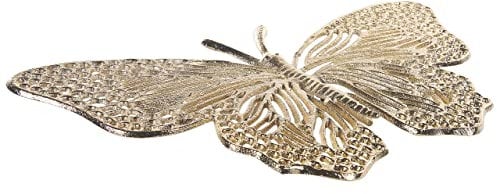 Dekofigur Aluminium Schmetterling gold 40 x 24 cm Tischdekoration Madiun
