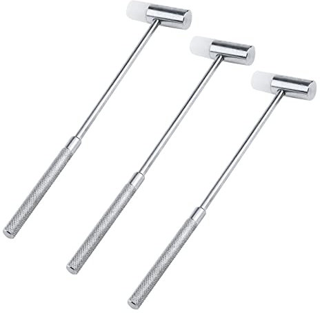 Woogim Doppelkopf-Hammer für Schlägel, Eisen, Mini-Hammer, bedruckter Griff, 3 Stück