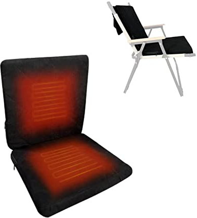 WRUIOY Beheizte Campingstühle für Erwachsene Verwendung auf Campingstühlen oder Stühlen mit Rückenstütze, tragbar, beheizbar, faltbar, Sitzfläche (Mobiles Netzteil nicht im Lieferumfang enthalten)