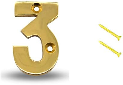 SOLID METAL BRASS HOUSE NUMBERS, Front Door Home 0 1 2 3 4 5 6 7 8 13