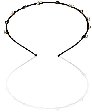 Haarreif Haarband Stirnband dünn mit Perlen Strasssteinen Kristallen Haarschmuck Damen Accessoire