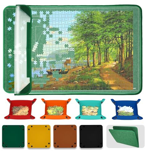 MOZOOSON Jigsaw Board 1500pcs Puzzles Age 3+, Folding Puzzle Board, Jigsaw Accessories to Move and Store, Jigsaw Puzzle Storage Board 37.4 x 25.6 inches