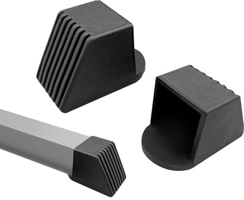 Baoblaze 2 Stück Quadratische Endkappen, Square End Cap, Aluprofil Kappe, Fitness Equipment End Cap, Workout Rubber End Caps Gym Equipment für Formrohr Endkappe Fitnessgeräte, 50x50mm