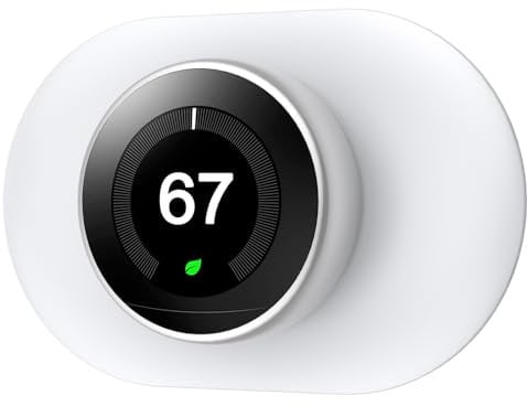 Wall Plate Cover Compatible with Google Nest Thermostat 1st/2nd/3rd, Nest Thermostat Trim Kit for Walls to Cover Defects - Easy to Install (Not Compatible with 2020 Nest Thermostat)