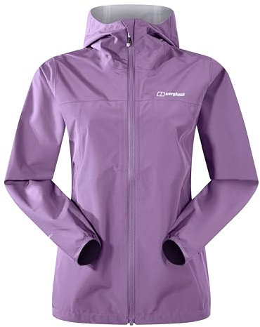 Berghaus Women's Deluge Pro 3.0 Shell Rain Jacket | Breathable Coat | Durable | Waterproof | Adjustable Waterproof Jacket, Aura, 18
