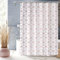 XUEDNGM Rideau Douche Anti Moisissure 100 x 195 cm Personnalisable, Séchage Rapide, Lavable, Lesté, avec des Crochets Rideau de Douche Résistant à La Moisissure Imperméable, Cube Blanc