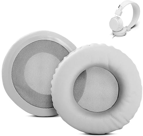 Plattan Ohrpolster für Urbanears Plattan – Weiches Proteinleder & Memory-Schaum, Über-Ohr-Komfortkissen (Schwarz/Grau)