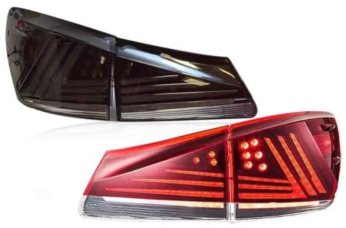HAIYUN Auto Rückleuchten für Lexus is 250 300 350 2006-2012, Schlussleuchte Montage Hintere Bremsleuchte Äußeres Rücklicht Zubehör Wasserdicht