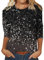 Damen Taschen Marken Sale Pailletten Oberteil Damen Lang Shirt Glitzer Elegant Longshirt Silvester Aesthetic Bluse Top Sweatshirt Rave Party Paillettenoberteil Sale Damen
