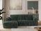 MKS MEBLE Sofa mit Schlaffunktion - Ecksofa mit Schlaffunktion und Bettkasten - Sofa 3 Sitzer - Schlafsofa - Couch - Schlafsofa mit Bettkasten - Trentino L - Grün Cord - Links