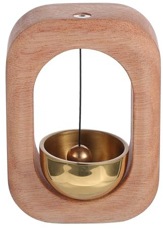 DOITOOL 1stk Magnetische Türklingel Glocke Led Kabelgebundene Türklingel Trendige Inneneinrichtung Verdrahtet Im Freien Nest Wächter Kabellos Windspiele Beleuchtet Haustür Anhänger Holz